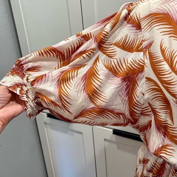 Anthropologie - Transitional Brown & Purple Print Dress with Pockets / Large - Picture 14 of 16